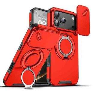 For iPhone 17 Pro Max Sliding Camshield Ring Holder Phone Case(Red)