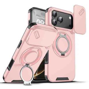 For iPhone 17 Pro Max Sliding Camshield Ring Holder Phone Case(Pink)