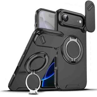 For iPhone 17 Air Sliding Camshield Ring Holder Phone Case(Black)
