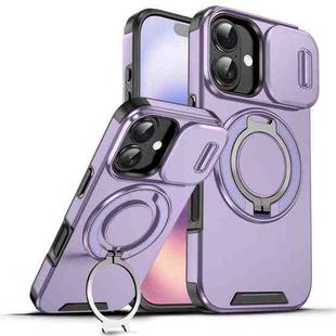 For iPhone 17 Sliding Camshield Ring Holder Phone Case(Purple)