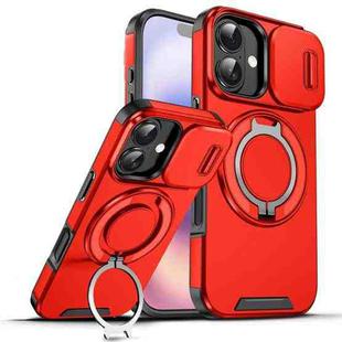 For iPhone 17 Sliding Camshield Ring Holder Phone Case(Red)