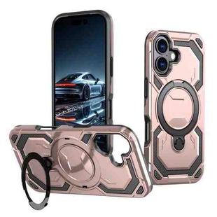 For iPhone 17 Cooling MagSafe Holder Phone Case(Rose Gold)