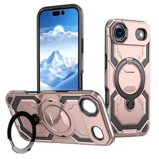 For iPhone 17 Air Cooling MagSafe Holder Phone Case(Rose Gold)