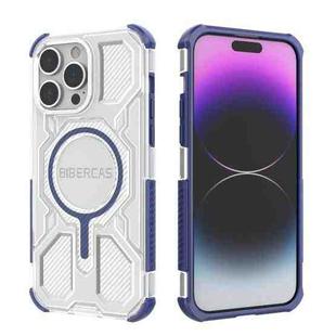 For iPhone 14 Pro Max BIBERCAS Transparent Color Series MagSafe Air Bag Shockproof Phone Case(Blue)