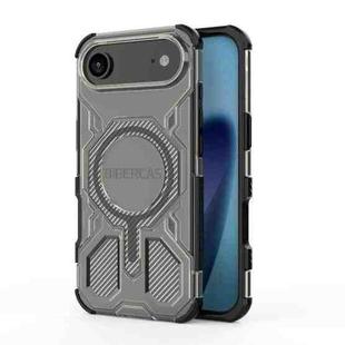 For iPhone 17 Air BIBERCAS Transparent Color Series MagSafe Air Bag Shockproof Phone Case(Black)