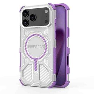 For iPhone 17 Pro Max BIBERCAS Transparent Color Series MagSafe Air Bag Shockproof Phone Case(Purple)