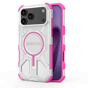 For iPhone 17 Pro Max BIBERCAS Transparent Color Series MagSafe Air Bag Shockproof Phone Case(Pink)