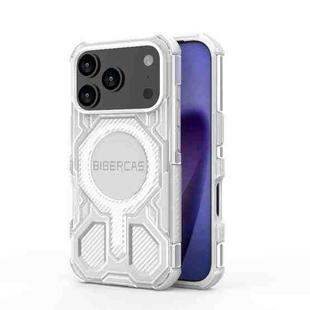 For iPhone 17 Pro BIBERCAS Transparent Color Series MagSafe Air Bag Shockproof Phone Case(White)
