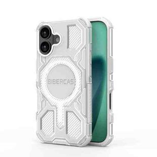 For iPhone 17 BIBERCAS Transparent Color Series MagSafe Air Bag Shockproof Phone Case(White)