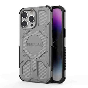 For iPhone 14 Pro Max BIBERCAS Real Color Series MagSafe Shockproof Phone Case(Gray)