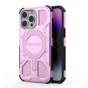 For iPhone 14 Pro Max BIBERCAS Real Color Series MagSafe Shockproof Phone Case(Pink)
