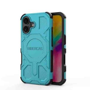 For iPhone 16 BIBERCAS Real Color Series MagSafe Shockproof Phone Case(Green)