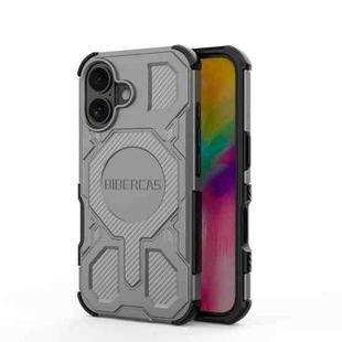 For iPhone 16 BIBERCAS Real Color Series MagSafe Shockproof Phone Case(Gray)