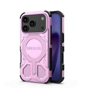 For iPhone 17 Pro BIBERCAS Real Color Series MagSafe Shockproof Phone Case(Pink)