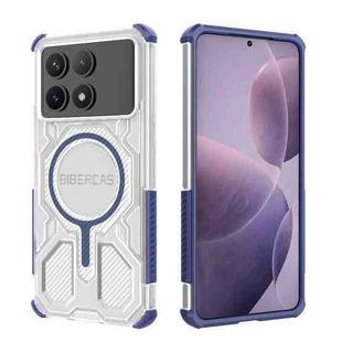 For Redmi K70 BIBERCAS Transparent Color Series MagSafe Air Bag Shockproof Phone Case(Blue)