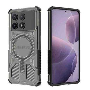 For Redmi K70 BIBERCAS Transparent Color Series MagSafe Air Bag Shockproof Phone Case(Black)