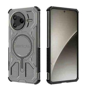For Redmi K80 BIBERCAS Transparent Color Series MagSafe Air Bag Shockproof Phone Case(Black)