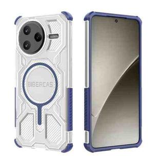 For Redmi K80 Pro BIBERCAS Transparent Color Series MagSafe Air Bag Shockproof Phone Case(Blue)