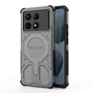 For Redmi K70E BIBERCAS Real Color Series MagSafe Shockproof Phone Case(Gray)