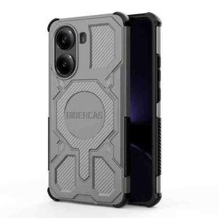 For Redmi Turbo 4 BIBERCAS Real Color Series MagSafe Shockproof Phone Case(Gray)