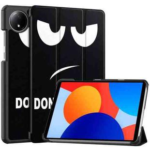 For Xiaomi Redmi Pad SE 8.7 Custer Painted 3-Fold Stand Leather Smart Tablet Case(Big Eye ME)