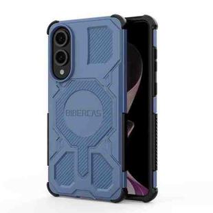 For Samsung Galaxy S25 Edge 5G BIBERCAS Real Color Series MagSafe Shockproof Phone Case(Blue)