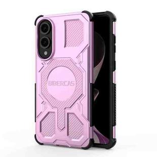 For Samsung Galaxy S25 Edge 5G BIBERCAS Real Color Series MagSafe Shockproof Phone Case(Pink)