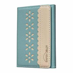 BFK25 BINFEN Color Flowers Magsafe Magnetic Leather Card Bag(Green)