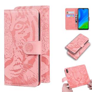 For Huawei P smart 2020 Tiger Embossing Pattern Horizontal Flip Leather Case with Holder & Card Slots & Wallet(Pink)