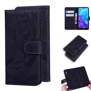 For Huawei Y5 (2019) / Honor 8S Tiger Embossing Pattern Horizontal Flip Leather Case with Holder & Card Slots & Wallet(Black)