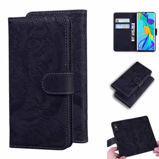 For Huawei P30 Pro Tiger Embossing Pattern Horizontal Flip Leather Case with Holder & Card Slots & Wallet(Black)