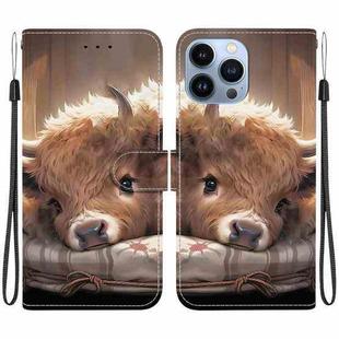 For iPhone 13 Pro Crystal Texture Colored Drawing Leather Phone Case(Calf)