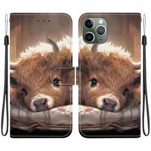 For iPhone 11 Pro Crystal Texture Colored Drawing Leather Phone Case(Calf)