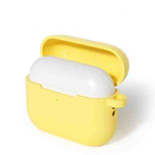 For AirPods Pro 3 Silicone Earphone Protective Case with Hook(Yellow)