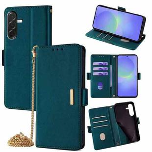 For Samsung Galaxy A36 5G Crossbody Chain Leather Phone Case(Green)