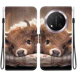For Honor X9c Crystal Texture Colored Drawing Leather Phone Case(Calf)