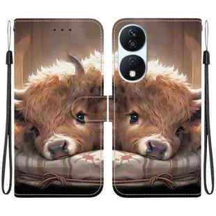 For Honor X7b / Play 50 Plus Crystal Texture Colored Drawing Leather Phone Case(Calf)