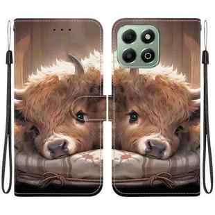 For Honor X6b 4G Crystal Texture Colored Drawing Leather Phone Case(Calf)