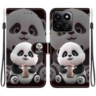 For Honor Play 60 Plus / 200 Smart / Play9T 5G Crystal Texture Colored Drawing Leather Phone Case(Milk Tea Bear)