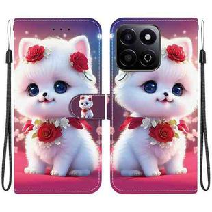 For Honor Play 60 Plus / 200 Smart / Play9T 5G Crystal Texture Colored Drawing Leather Phone Case(Rose Cat)