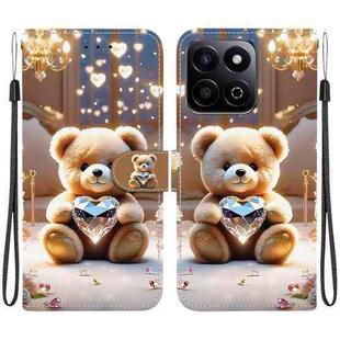 For Honor Play 60 Plus / 200 Smart / Play9T 5G Crystal Texture Colored Drawing Leather Phone Case(Diamond Bear)