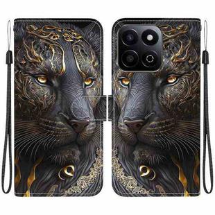 For Honor Play 60 Plus / 200 Smart / Play9T 5G Crystal Texture Colored Drawing Leather Phone Case(Black Gold Lion)