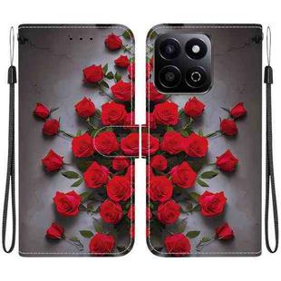 For Honor Play 60 Plus / 200 Smart / Play9T 5G Crystal Texture Colored Drawing Leather Phone Case(Red Roses)