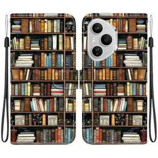 For Honor 400 Pro Global 160.8mm Crystal Texture Colored Drawing Leather Phone Case(Bookshelf)