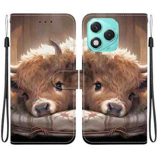 For Honor 400 Lite Global Crystal Texture Colored Drawing Leather Phone Case(Calf)