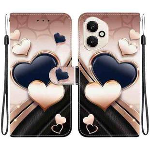 For Honor 400 Global 156.5mm Crystal Texture Colored Drawing Leather Phone Case(Love Heart)