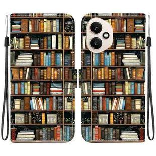 For Honor 400 Global 156.5mm Crystal Texture Colored Drawing Leather Phone Case(Bookshelf)