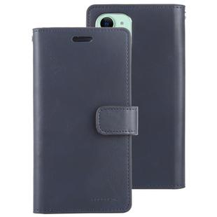 For iPhone 12 mini GOOSPERY MANSOOR Crazy Horse Texture Horizontal Flip Leather Case with Holder & Card Slots & Wallet(Navy Blue)