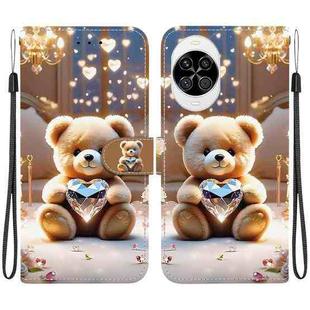 For Huawei nova 14 Crystal Texture Colored Drawing Leather Phone Case(Diamond Bear)