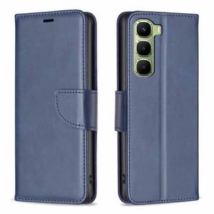 For Infinix Hot 60 Pro+ 4G Lambskin Texture Pure Color Flip Leather Phone Case(Blue)